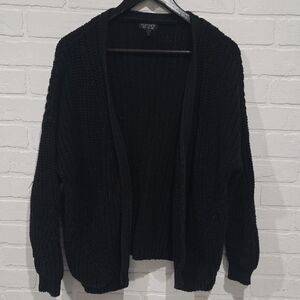 Topshop Black Textured Sweater